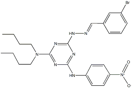 3-bromobenzaldehyde (4-(dibutylamino)-6-{4-nitroanilino}-1,3,5-triazin-2-yl)hydrazone Structure