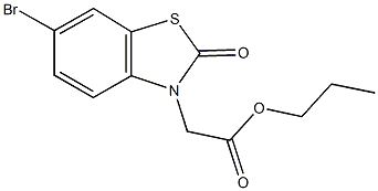 propyl (6-bromo-2-oxo-1,3-benzothiazol-3(2H)-yl)acetate Structure