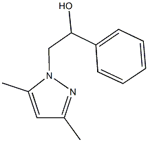 2-(3,5-dimethyl-1H-pyrazol-1-yl)-1-phenylethanol Structure