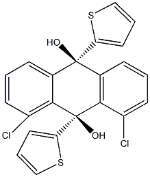 1,8-dichloro-9,10-di(2-thienyl)-9,10-dihydro-9,10-anthracenediol Structure