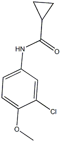 N-(3-chloro-4-methoxyphenyl)cyclopropanecarboxamide 化学構造式