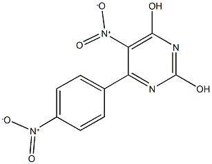 5-nitro-6-{4-nitrophenyl}-2,4-pyrimidinediol 化学構造式