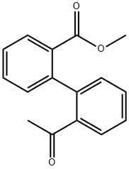 methyl 2'-acetyl[1,1'-biphenyl]-2-carboxylate Struktur