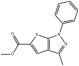 甲基3-甲基-1-苯基-1H-噻吩并[2,3-C]吡唑-5-羧酸酯,24086-28-0,结构式