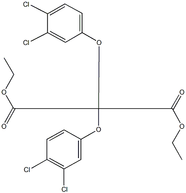 diethyl 2,2-bis(3,4-dichlorophenoxy)malonate Struktur