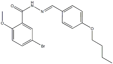 5-bromo-N'-(4-butoxybenzylidene)-2-methoxybenzohydrazide,24123-26-0,结构式