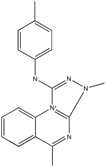 N-(3,5-dimethyl-3H-[1,2,4]triazolo[4,3-a]quinazolin-1-yl-10-io)-4-methylanilide 化学構造式