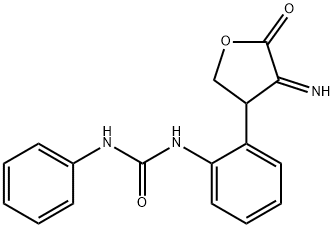 N-[2-(4-imino-5-oxotetrahydro-3-furanyl)phenyl]-N'-phenylurea Struktur