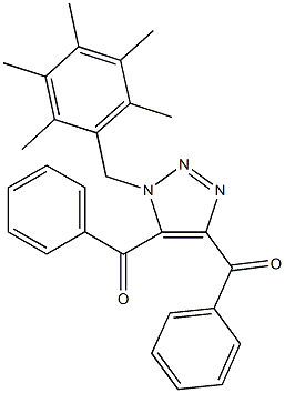 [5-benzoyl-1-(2,3,4,5,6-pentamethylbenzyl)-1H-1,2,3-triazol-4-yl](phenyl)methanone 结构式