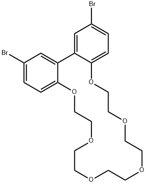 3,6-dibromo-10,11,13,14,16,17,19,20,22,23-decahydrodibenzo[q,s][1,4,7,10,13,16]hexaoxacycloicosine 化学構造式