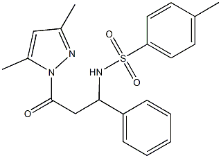 N-[3-(3,5-dimethyl-1H-pyrazol-1-yl)-3-oxo-1-phenylpropyl]-4-methylbenzenesulfonamide Structure