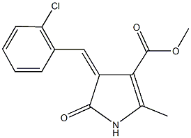 methyl 4-(2-chlorobenzylidene)-2-methyl-5-oxo-4,5-dihydro-1H-pyrrole-3-carboxylate Structure