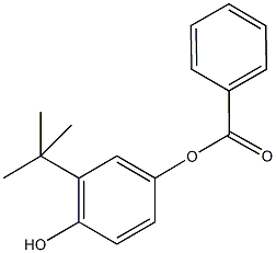 3-tert-butyl-4-hydroxyphenyl benzoate 化学構造式