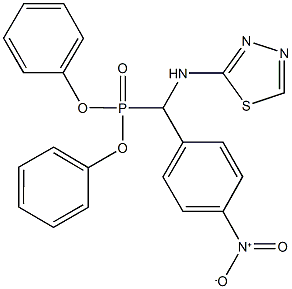 diphenyl {4-nitrophenyl}(1,3,4-thiadiazol-2-ylamino)methylphosphonate Structure