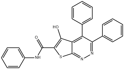 5-hydroxy-N,3,4-triphenylthieno[2,3-c]pyridazine-6-carboxamide Struktur