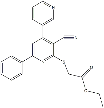 ethyl [(3-cyano-6-phenyl-3',4-bipyridin-2-yl)sulfanyl]acetate,247056-25-3,结构式