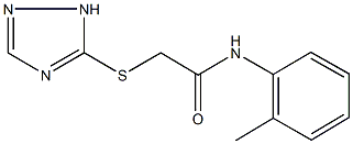 N-(2-methylphenyl)-2-(1H-1,2,4-triazol-5-ylsulfanyl)acetamide,24706-75-0,结构式