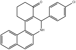 5-(4-chlorophenyl)-2,3,5,6-tetrahydrobenzo[a]phenanthridin-4(1H)-one Structure