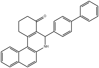 5-[1,1'-biphenyl]-4-yl-2,3,5,6-tetrahydrobenzo[a]phenanthridin-4(1H)-one 结构式