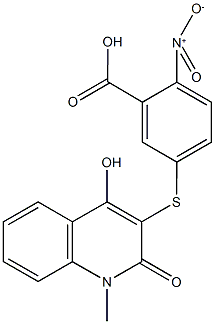 5-[(4-hydroxy-1-methyl-2-oxo-1,2-dihydro-3-quinolinyl)sulfanyl]-2-nitrobenzoic acid Structure