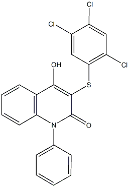 4-hydroxy-1-phenyl-3-[(2,4,5-trichlorophenyl)sulfanyl]-2(1H)-quinolinone Structure