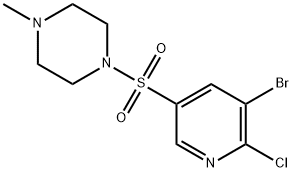 1-[(5-bromo-6-chloro-3-pyridinyl)sulfonyl]-4-methylpiperazine,247583-86-4,结构式