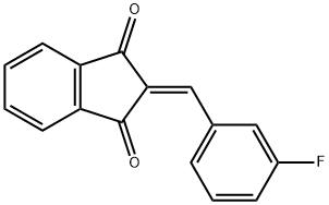 2-(3-fluorobenzylidene)-1H-indene-1,3(2H)-dione 结构式