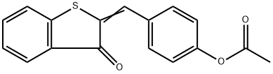 4-[(3-oxo-1-benzothien-2(3H)-ylidene)methyl]phenyl acetate Structure