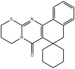 5,6,10,11-tetrahydrospiro(7H,9H-benzo[h][1,3]thiazino[2,3-b]quinazoline-6,1'-cyclohexane)-7-one,250216-02-5,结构式