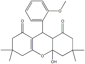 4a-hydroxy-9-(2-methoxyphenyl)-3,3,6,6-tetramethyl-3,4,4a,5,6,7,9,9a-octahydro-1H-xanthene-1,8(2H)-dione,250222-14-1,结构式