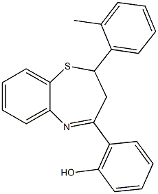 2-[2-(2-methylphenyl)-2,3-dihydro-1,5-benzothiazepin-4-yl]phenol Structure