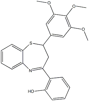 250640-56-3 2-[2-(3,4,5-trimethoxyphenyl)-2,3-dihydro-1,5-benzothiazepin-4-yl]phenol