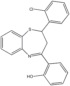 2-[2-(2-chlorophenyl)-2,3-dihydro-1,5-benzothiazepin-4-yl]phenol,250640-58-5,结构式