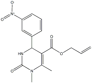 allyl 4-{3-nitrophenyl}-1,6-dimethyl-2-oxo-1,2,3,4-tetrahydropyrimidine-5-carboxylate Structure