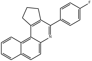 4-(4-フルオロフェニル)-2,3-ジヒドロ-1H-ベンゾ[f]シクロペンタ[c]キノリン 化学構造式