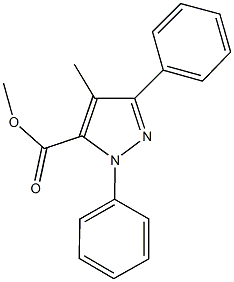 methyl 4-methyl-1,3-diphenyl-1H-pyrazole-5-carboxylate,25113-25-1,结构式