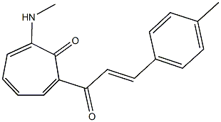 2-(methylamino)-7-[3-(4-methylphenyl)acryloyl]-2,4,6-cycloheptatrien-1-one Structure