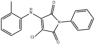 3-chloro-1-phenyl-4-(2-toluidino)-1H-pyrrole-2,5-dione 化学構造式