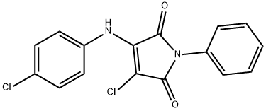 3-chloro-4-(4-chloroanilino)-1-phenyl-1H-pyrrole-2,5-dione 结构式