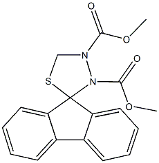 dimethyl spiro[9H-fluorene-9,5'-[1,3,4]thiadiazolidine]-3,4-dicarboxylate Structure