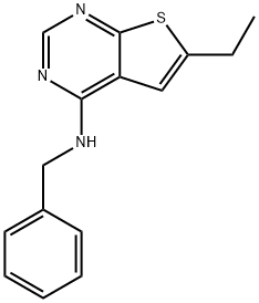 N-benzyl-6-ethylthieno[2,3-d]pyrimidin-4-amine Struktur