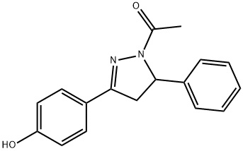 4-(1-acetyl-5-phenyl-4,5-dihydro-1H-pyrazol-3-yl)phenol Struktur