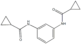 N-{3-[(cyclopropylcarbonyl)amino]phenyl}cyclopropanecarboxamide Struktur