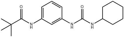 N-(3-{[(cyclohexylamino)carbonyl]amino}phenyl)-2,2-dimethylpropanamide,25228-13-1,结构式