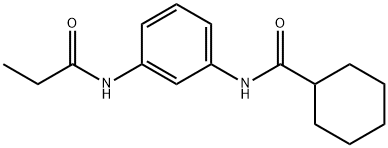 N-[3-(propionylamino)phenyl]cyclohexanecarboxamide 结构式