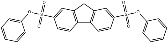 diphenyl 9H-fluorene-2,7-disulfonate 化学構造式