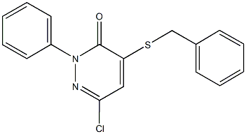 4-(benzylsulfanyl)-6-chloro-2-phenyl-3(2H)-pyridazinone|