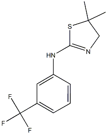 5,5-dimethyl-N-[3-(trifluoromethyl)phenyl]-4,5-dihydro-1,3-thiazol-2-amine 化学構造式