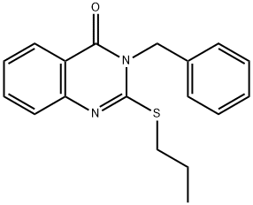 3-benzyl-2-(propylsulfanyl)-4(3H)-quinazolinone 化学構造式