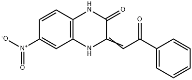 6-nitro-3-(2-oxo-2-phenylethylidene)-3,4-dihydro-2(1H)-quinoxalinone Structure